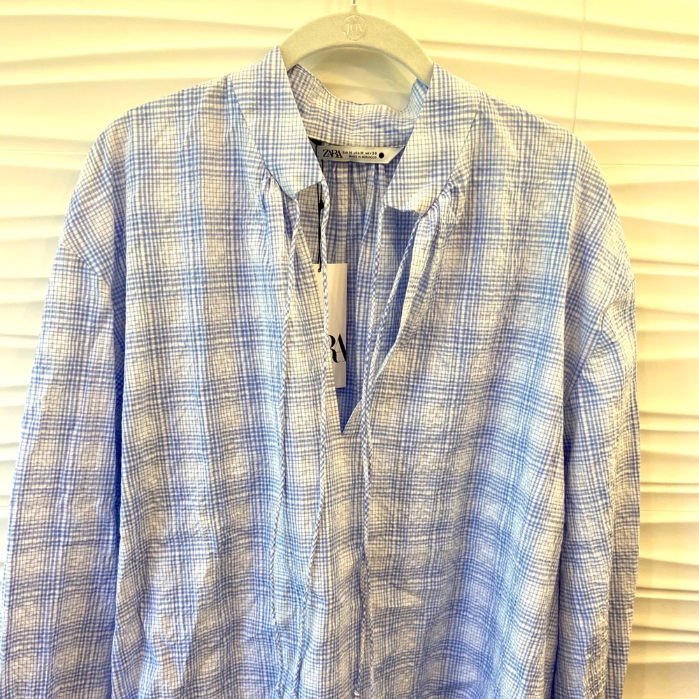 NWT Zara plaid blouse - Picture 16 of 16